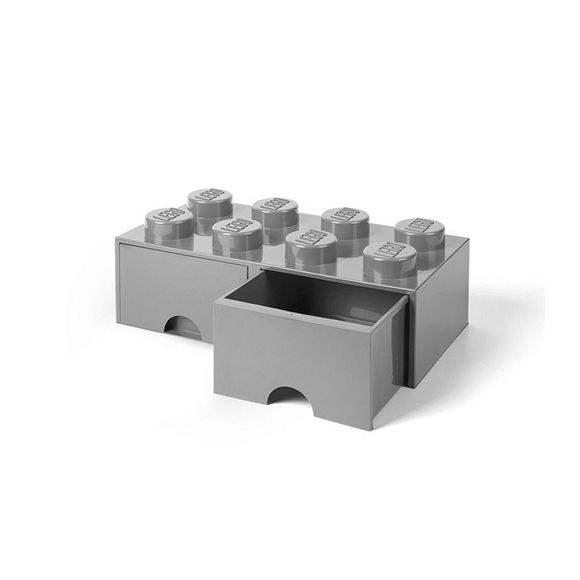 Otros Lego Ladrillo de almacenamiento con cajones gris piedra medio de 8 espigas LEGO Edades 3+ # 5005720 Artículo gris | KFY-789126